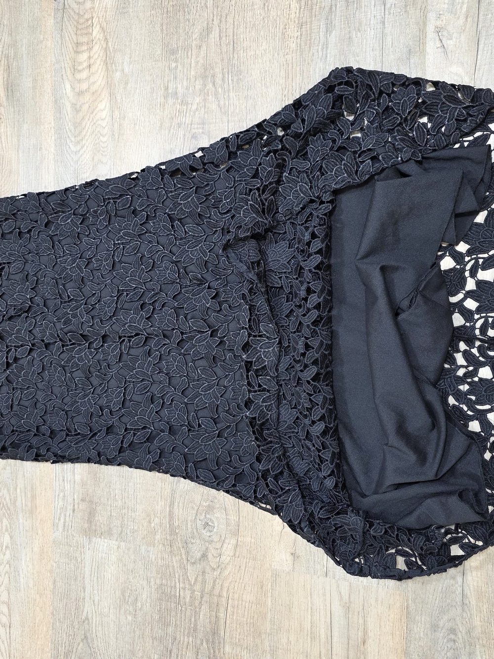 DRESS THE POPULATION BLACK LORENA GOWN SIZE M MSRP $338 - Picture 9 of 13